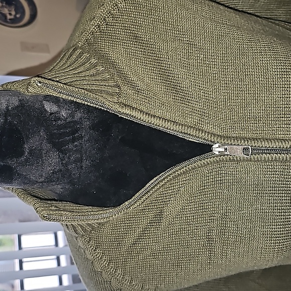 Mossimo Olive Green Zipper Sweater Size M - Picture 5 of 8